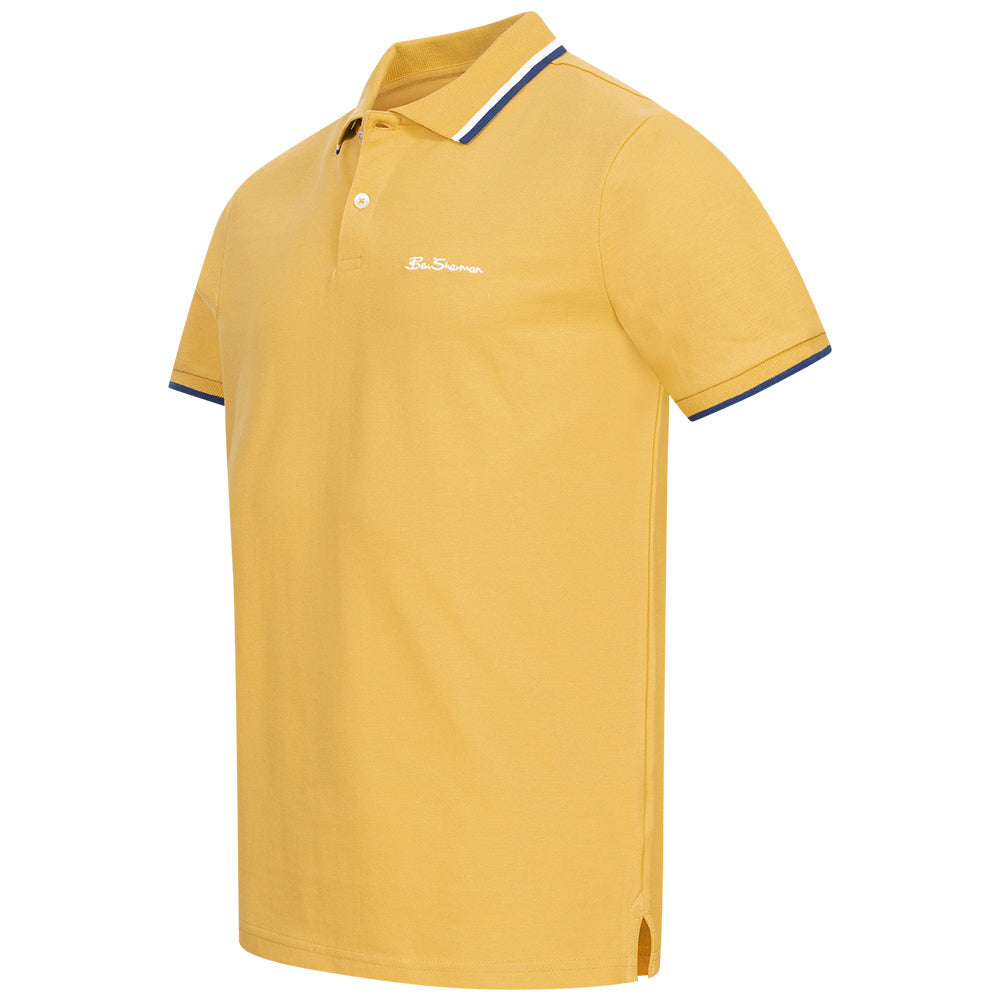 BEN SHERMAN Twin Tipped Herren Polo-Shirt 0076270N-SUNFLOWER