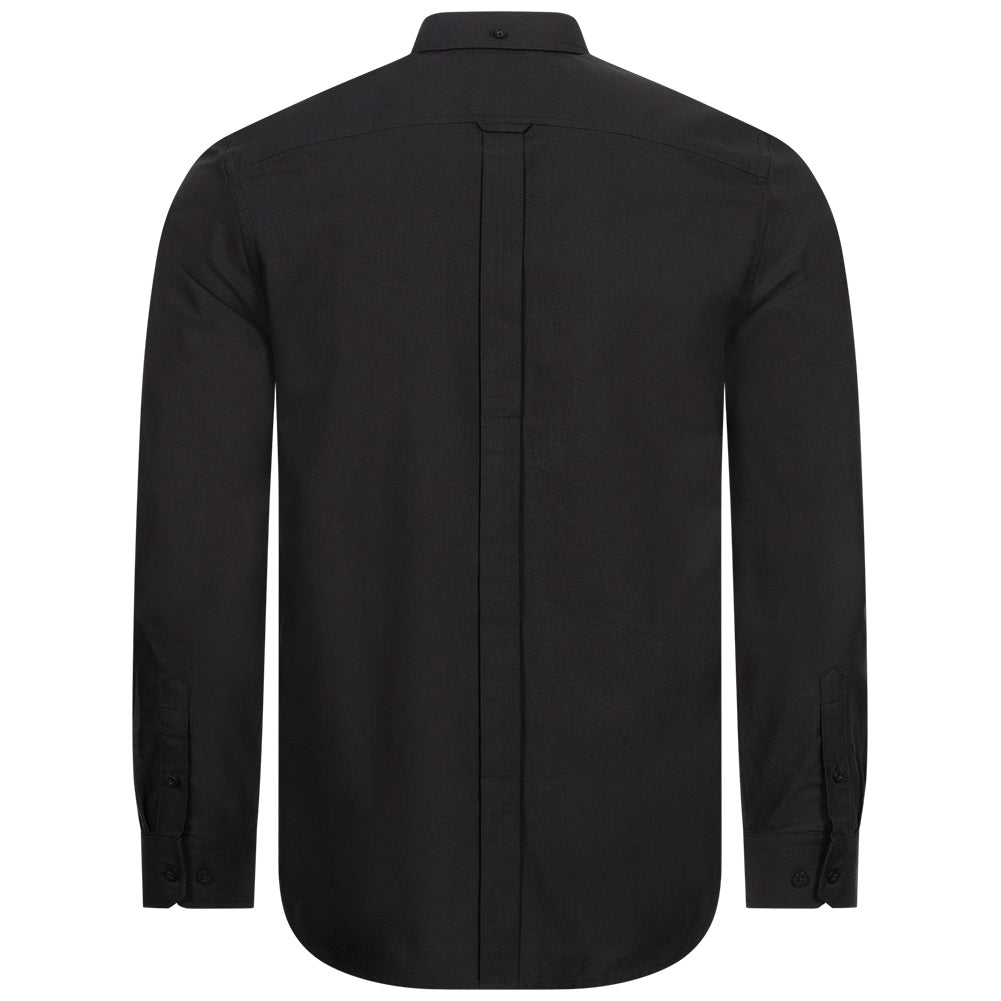 BEN SHERMAN Oxford Herren Langarm Hemd 0077857-BARELYBLACK