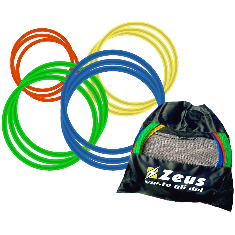Zeus Pack de 12 Aros de coordinaciÃ³n Conjunto 60cm con bolsa