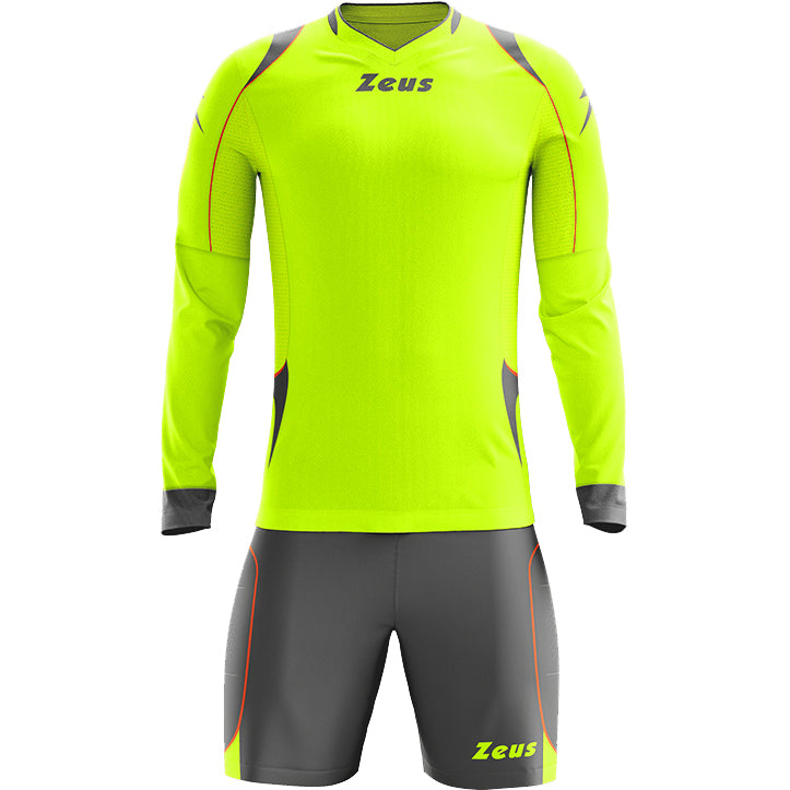 Zeus Paros Conjunto de portero Camiseta de manga larga con pantalones cortos Amarillo neÃ³n