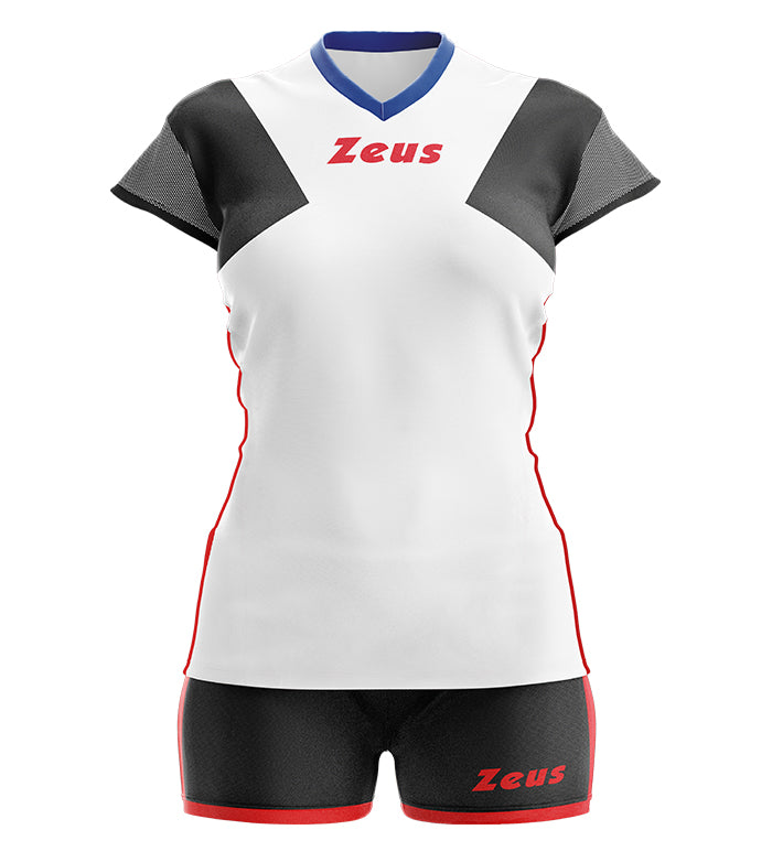 Zeus Kit Penelope Damen Sport Trikot + Shorts bianco/nero