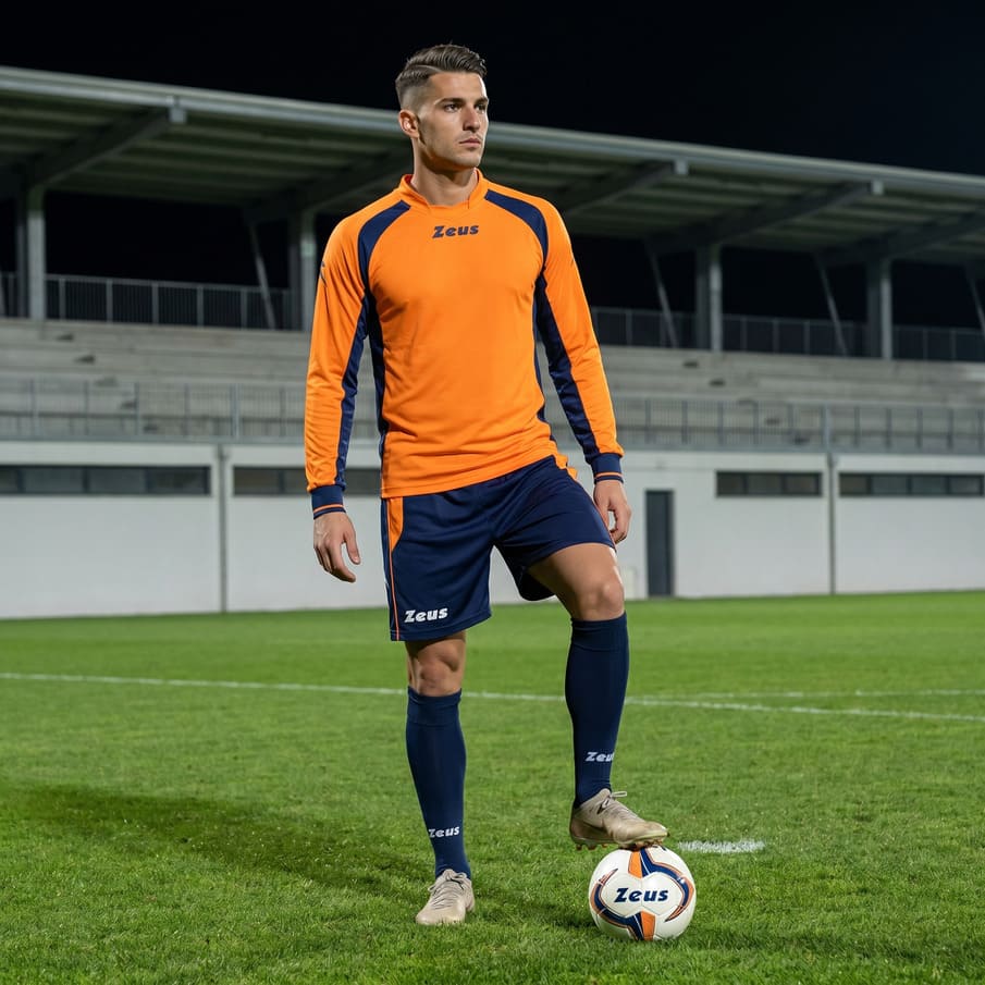Zeus Kit Pippo Trikot-Set + Shorts 2-teilig arancio/blu
