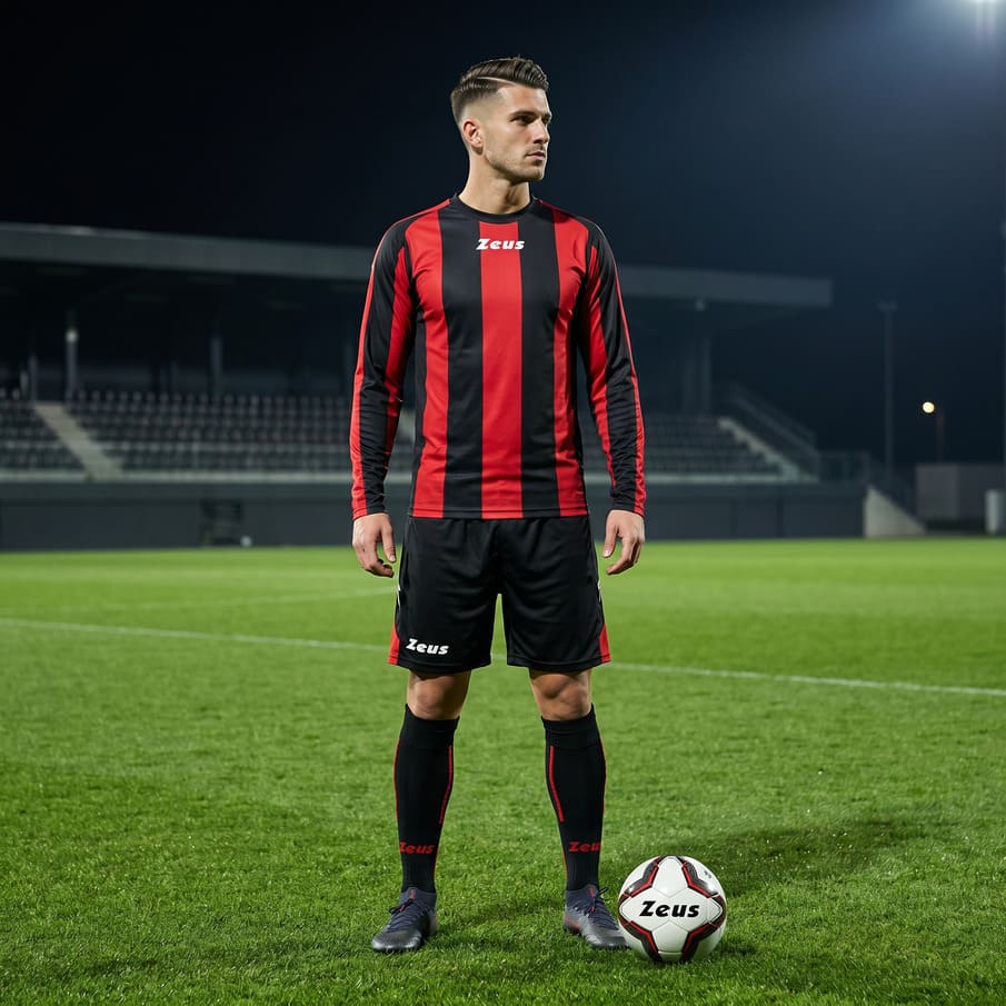 Zeus Kit Zagor Trikot-Set + Shorts 2-teilig nero/rosso