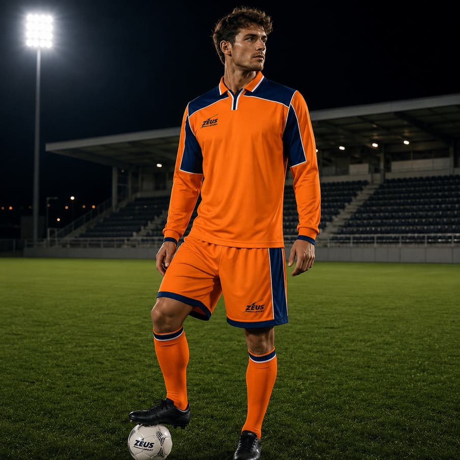 Zeus Kit Hermes Trikot-Set 2-teilig arancio/blu/bianco
