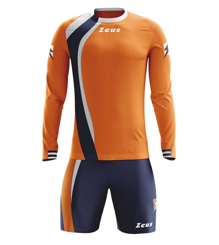 Zeus Kit Spagna Trikot-Set + Shorts 2-tlg. Ml arancio/blu