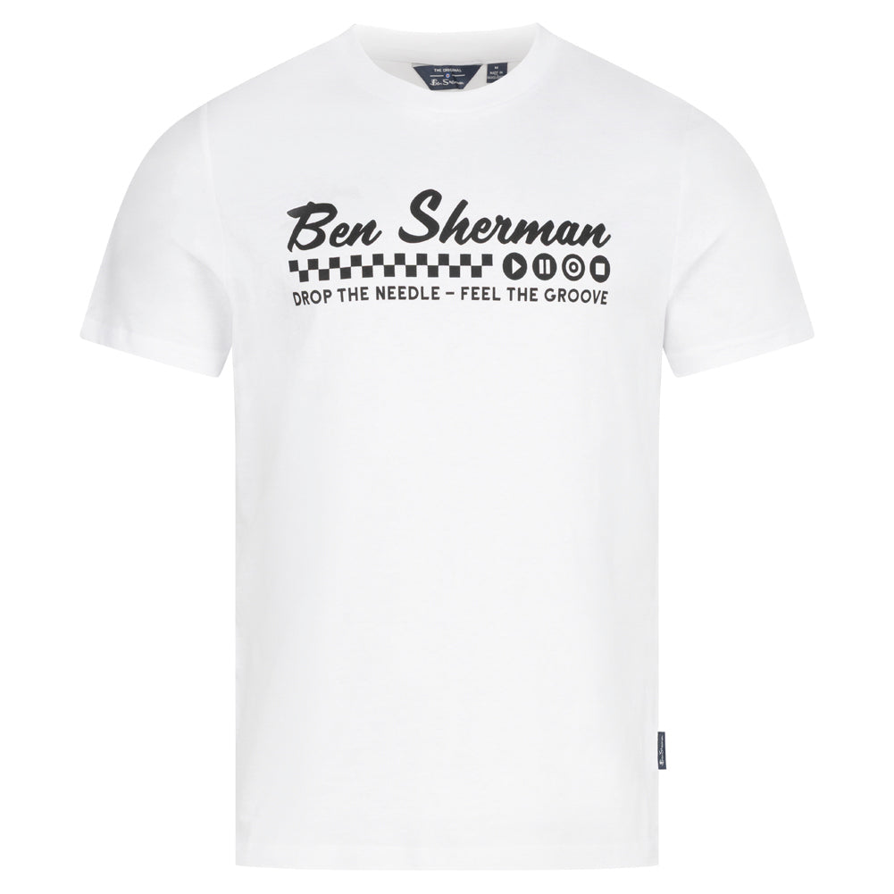 BEN SHERMAN Feel the Groove Herren T-Shirt 1012965-WHITE