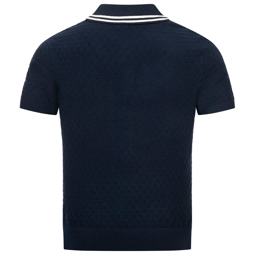 TED BAKER Mahana Stitched Herren Polo-Shirt 267386-NAVY