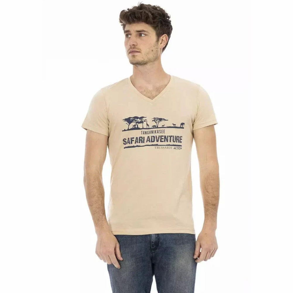 TRUSSARDI Action Herren Tanganjikasee T-Shirt Sand 2AT04V004