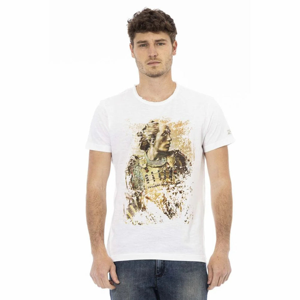 TRUSSARDI Action Herren Rundhals Conqueror T-Shirt Weiß 2AT08F001