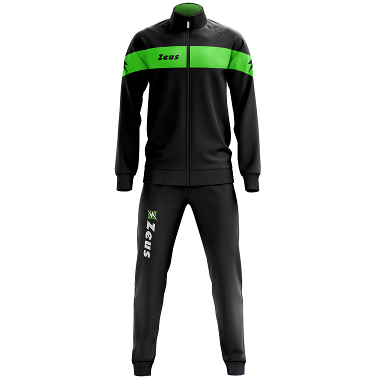 Zeus Tuta Apollo Hombre ChÃ¡ndal Negro NeÃ³n Verde