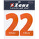 Zeus NÃºmeros termoadhesivos 1-22 23cm naranja senior – Einheitsgröße