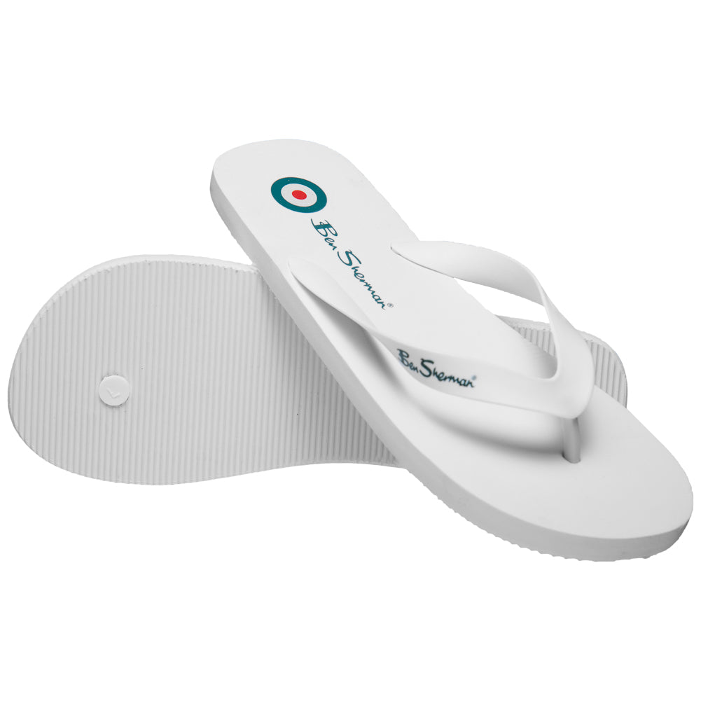 BEN SHERMAN Falmouth Hombre Chanclas de dedo BEN3164-BLANCO