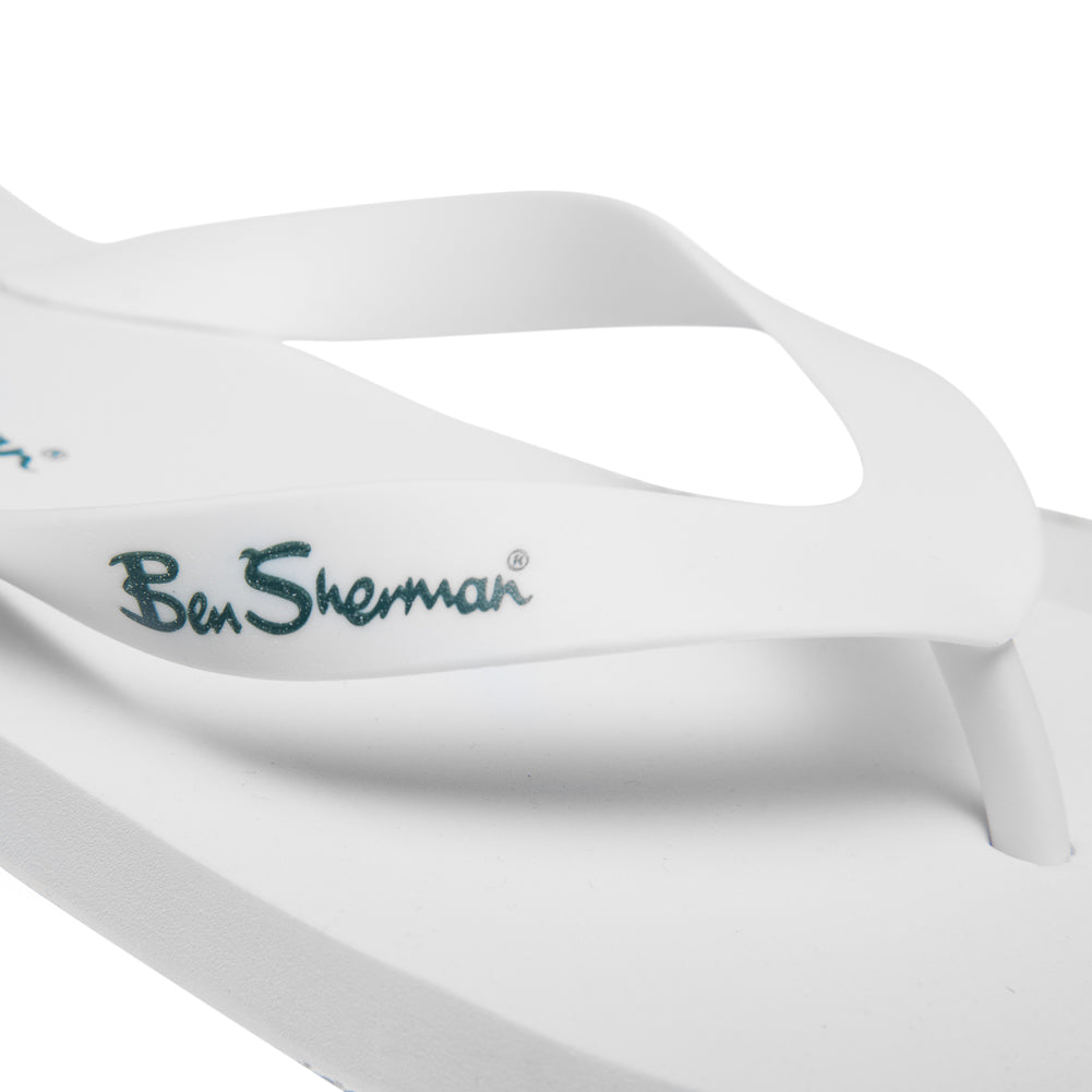 BEN SHERMAN Falmouth Hombre Chanclas de dedo BEN3164-BLANCO