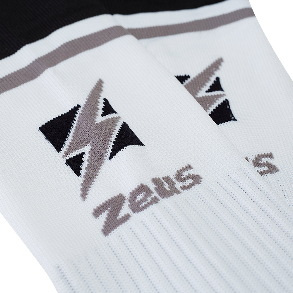 Zeus Calza United Medias de fÃºtbol blanco negro