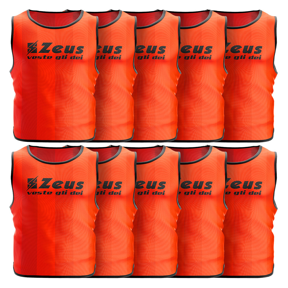 Zeus Pack de 10 Peto de entrenamiento naranja