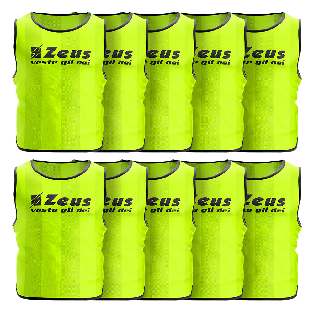 Zeus Pack de 10 Peto de entrenamiento amarillo neÃ³n