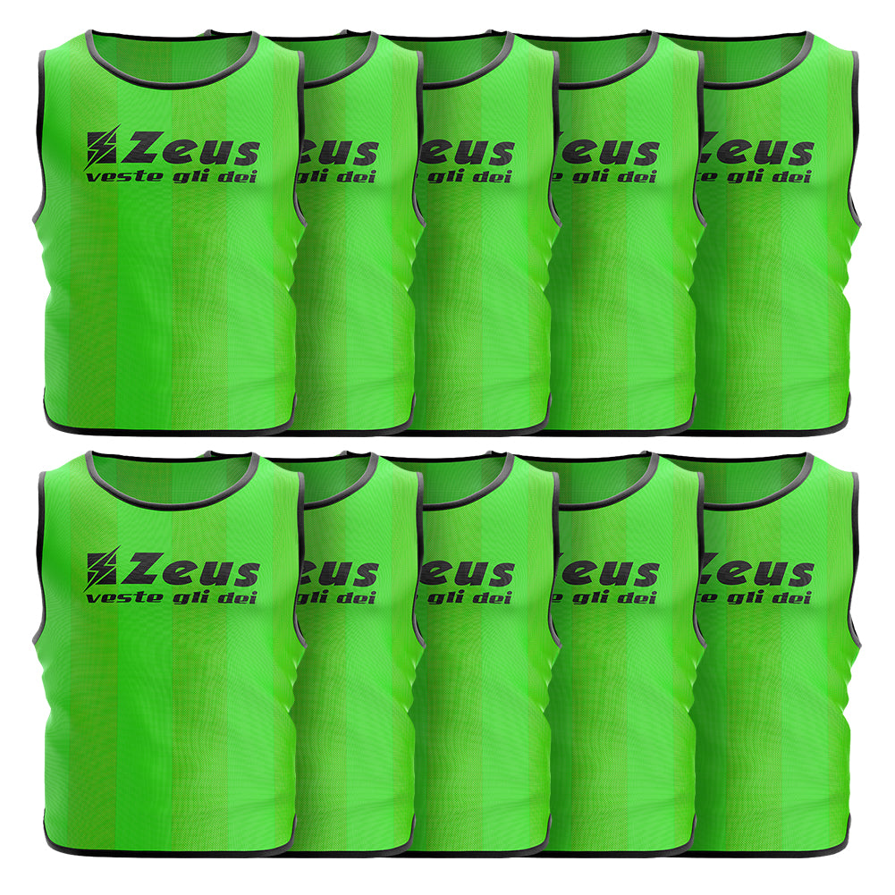 Zeus Pack de 10 Peto de entrenamiento verde neÃ³n