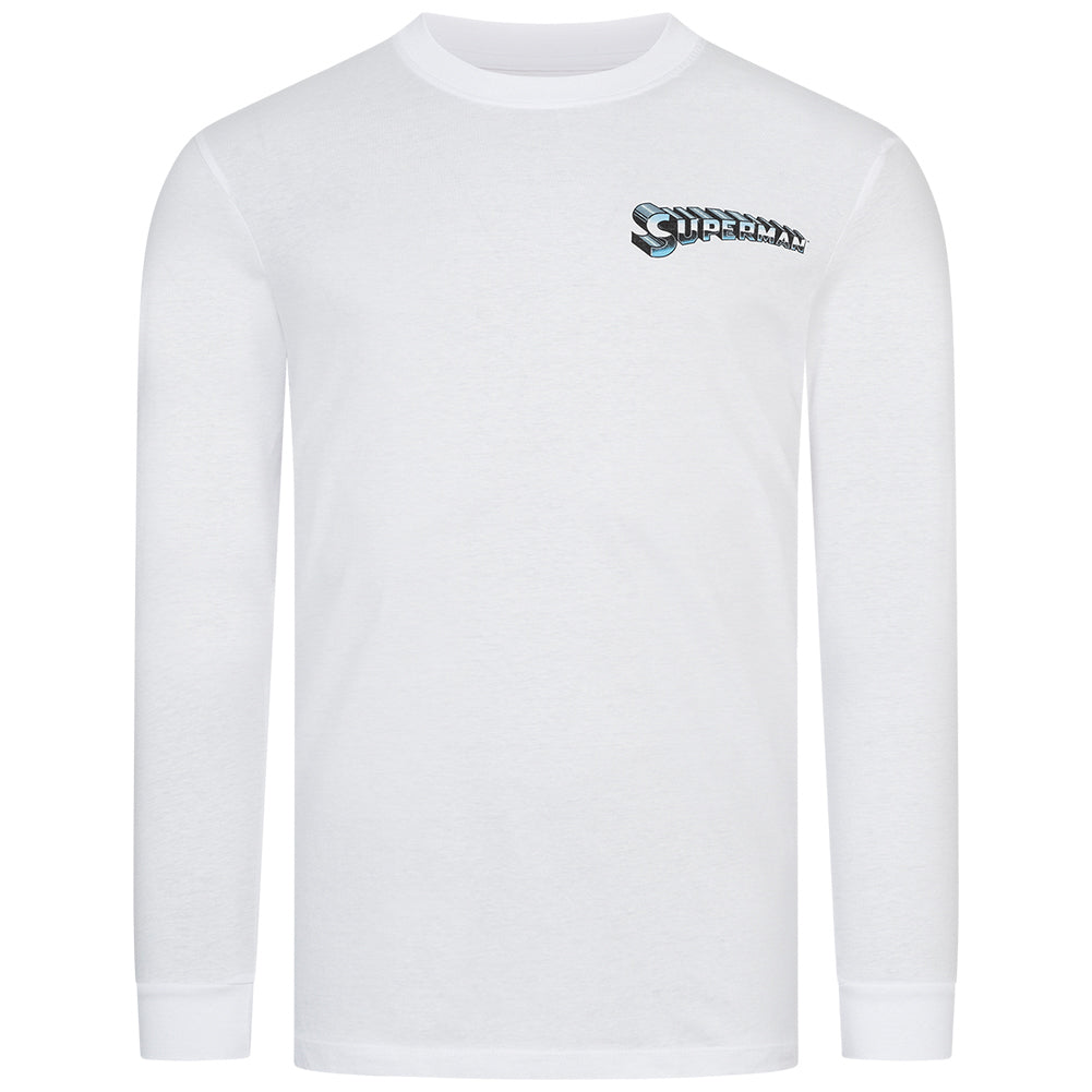 SUPERMAN DC COMICS Lightning Herren Langarmshirt CDMLS033WHT