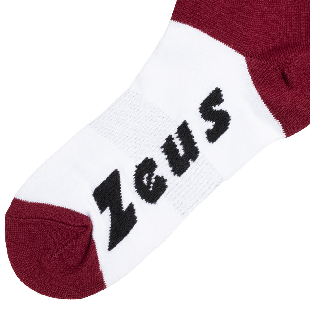 Zeus Calza Energy Medias de fÃºtbol rojo oscuro