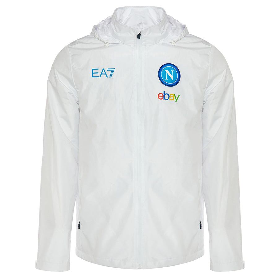 SSC Neapel EA7 Emporio Armani Waterproof Herren Jacke EASSCN24T09-100-WHITE