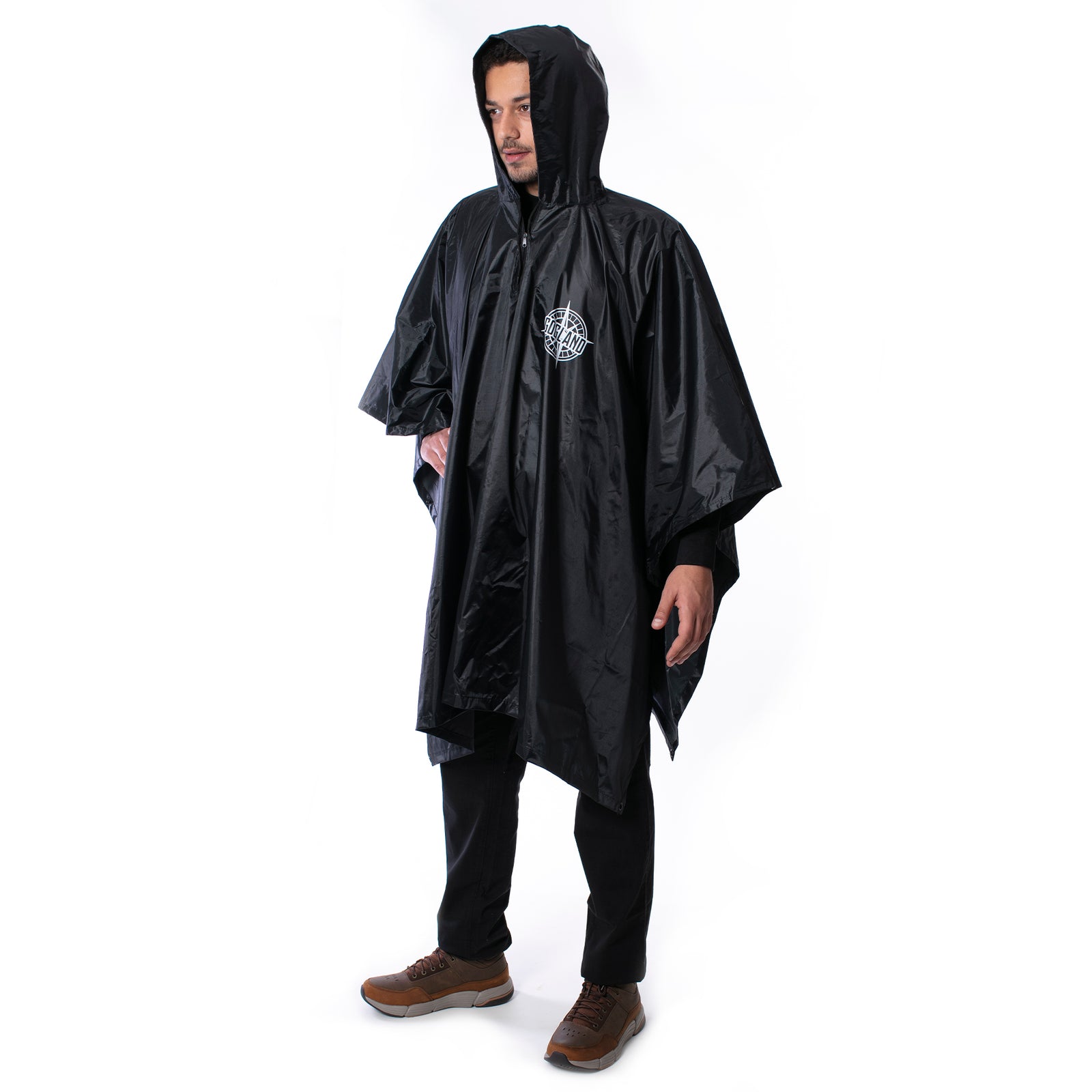 GOGLANDÂ® Monsun Poncho de lluvia negro