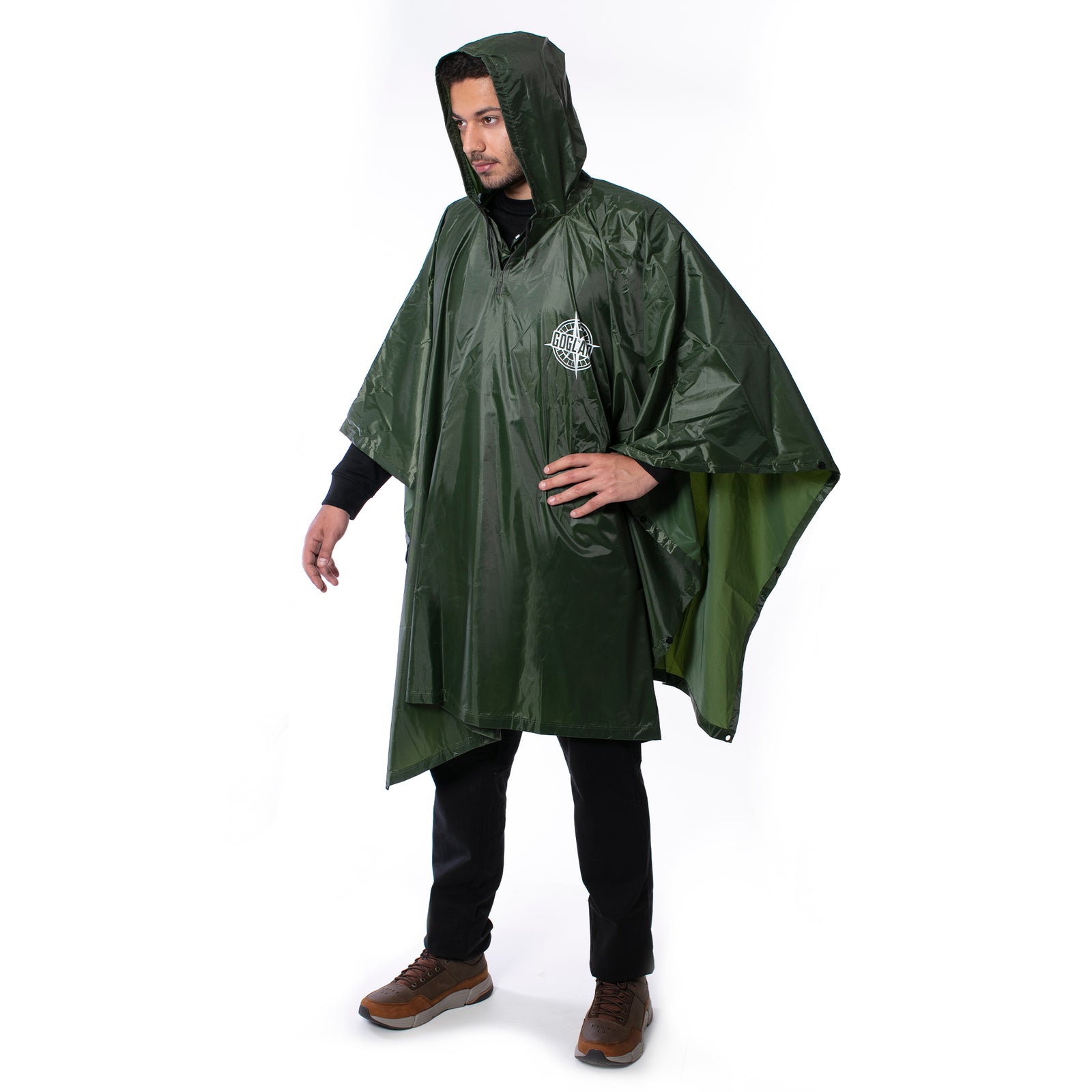 GOGLAND Â® Monsun Poncho de lluvia verde