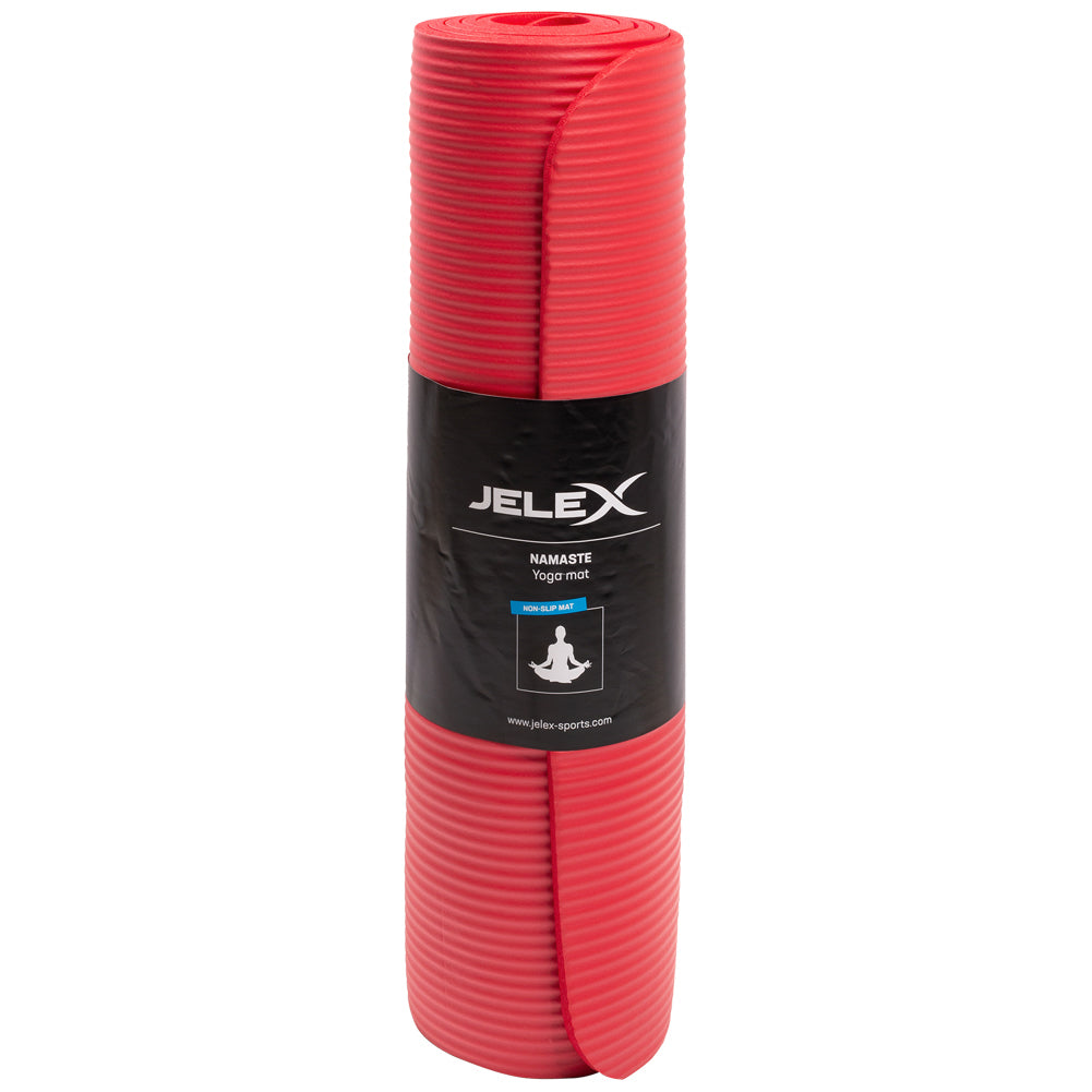JELEX Namaste Esterilla de yoga y fitness rojo