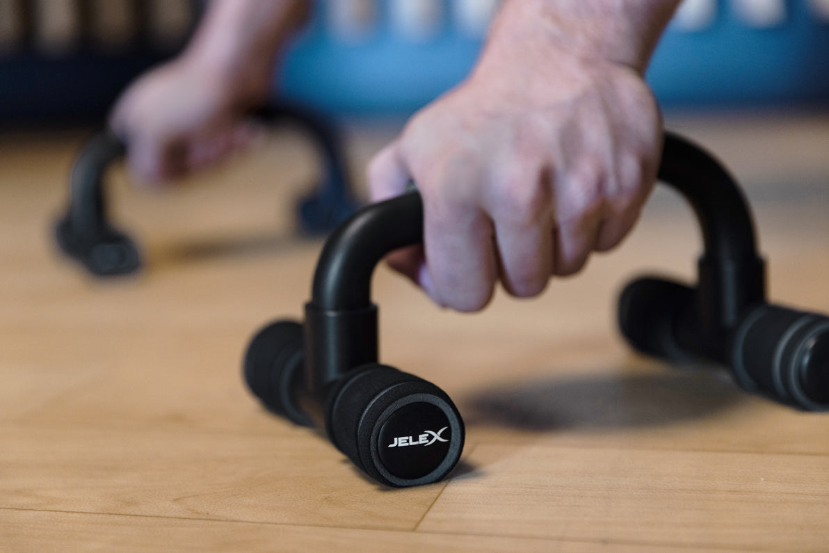 JELEX Gain Hard Push Up Bar Agarres para flexiones negro gris