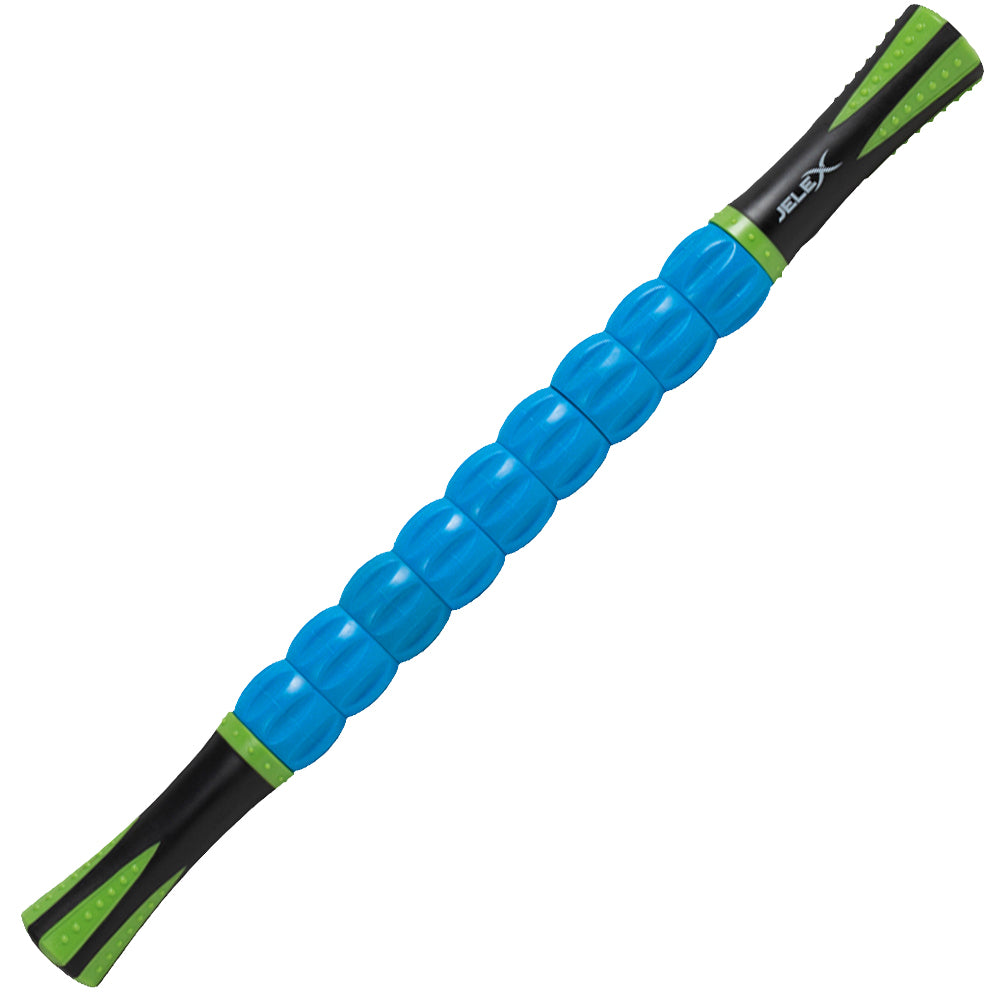 JELEX Easy Up Rodillo de masaje con bolas de masaje giratorias negro azul