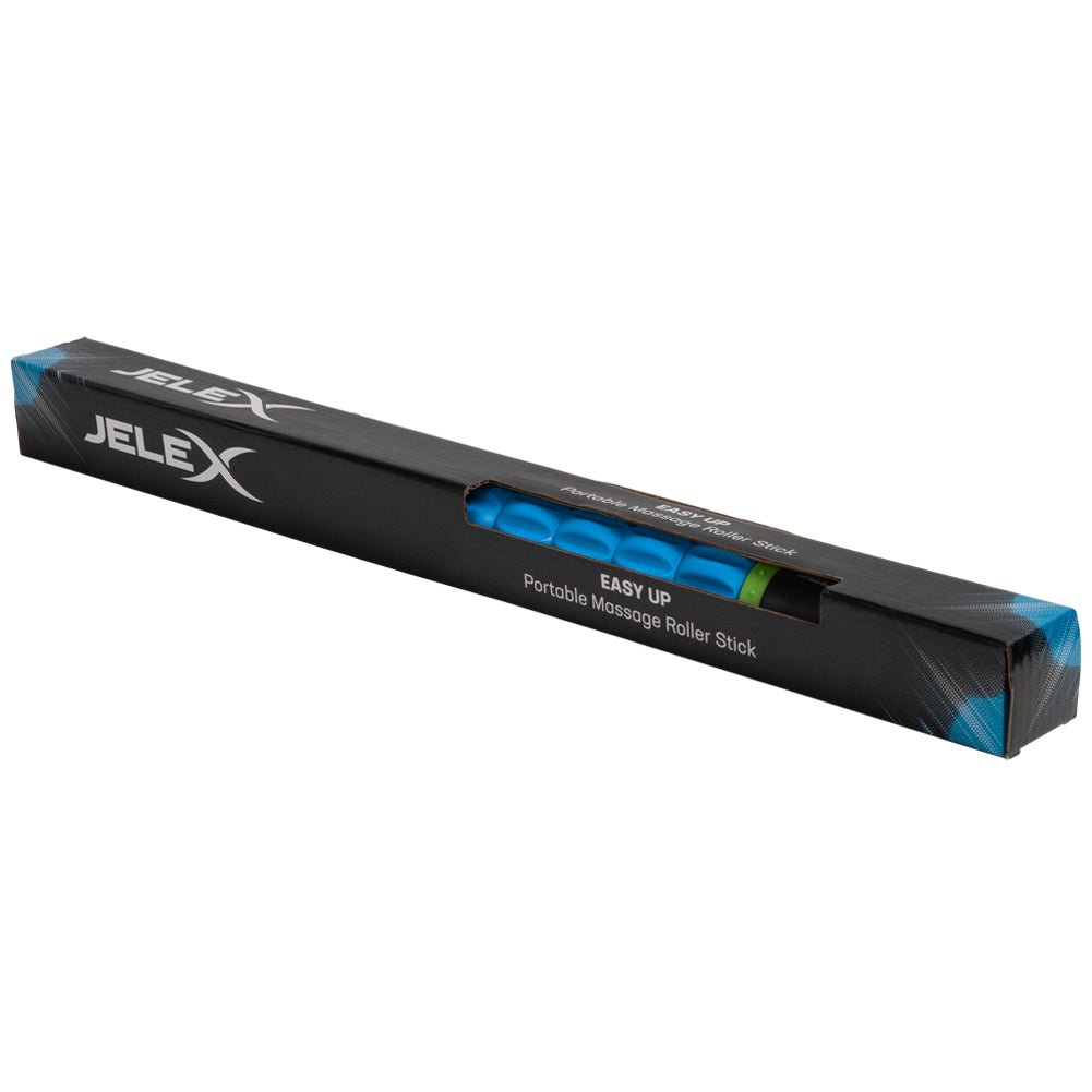 JELEX Easy Up Rodillo de masaje con bolas de masaje giratorias negro azul