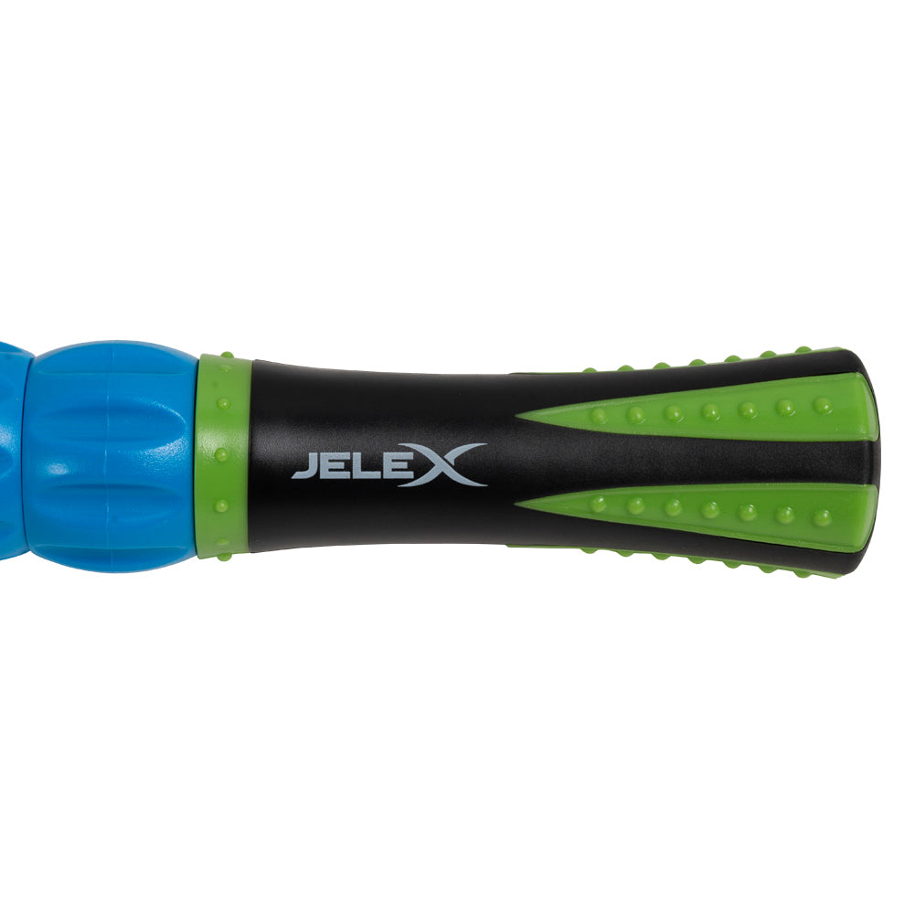 JELEX Easy Up Rodillo de masaje con bolas de masaje giratorias negro azul