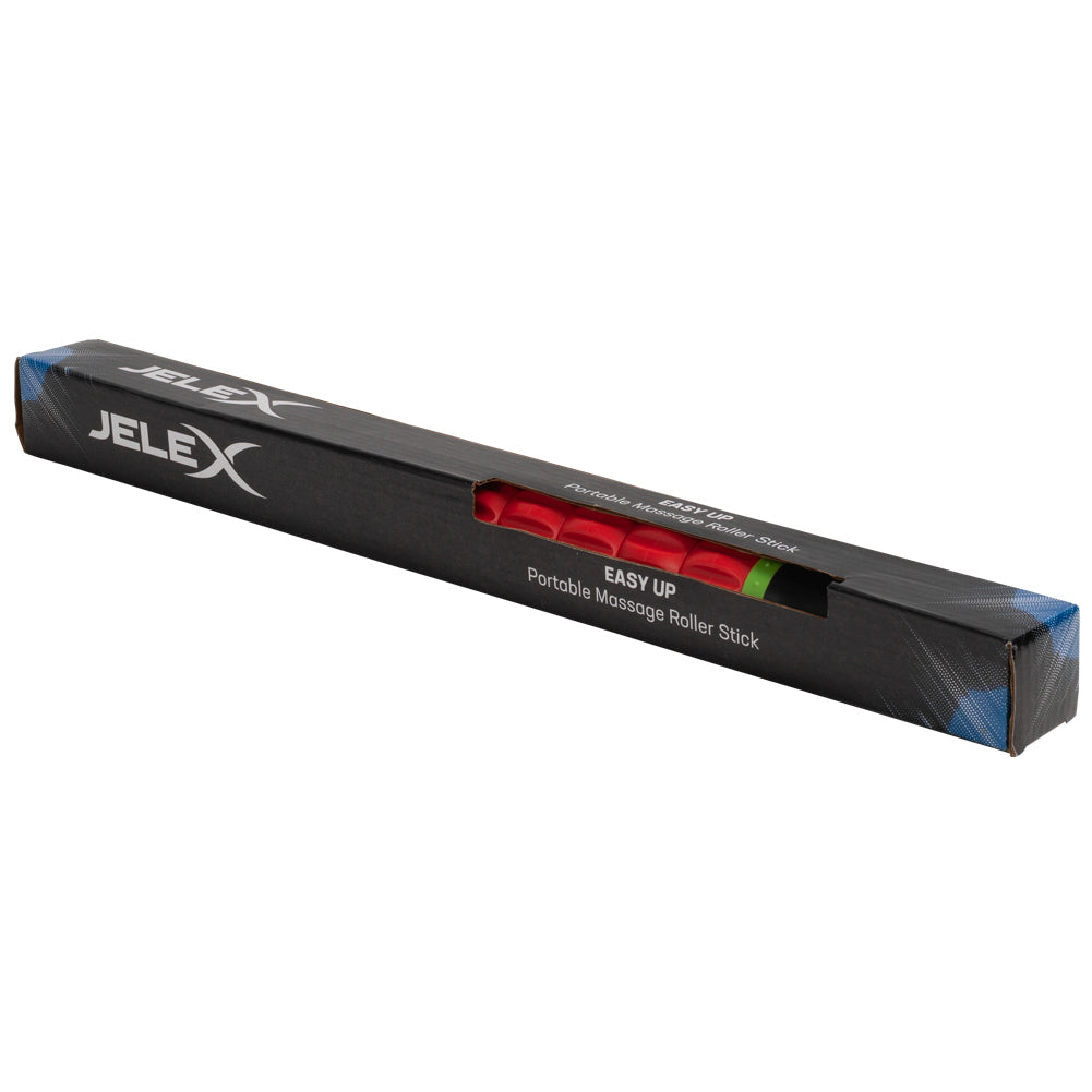 JELEX Easy Up Rodillo de masaje con bolas de masaje giratorias negro rojo