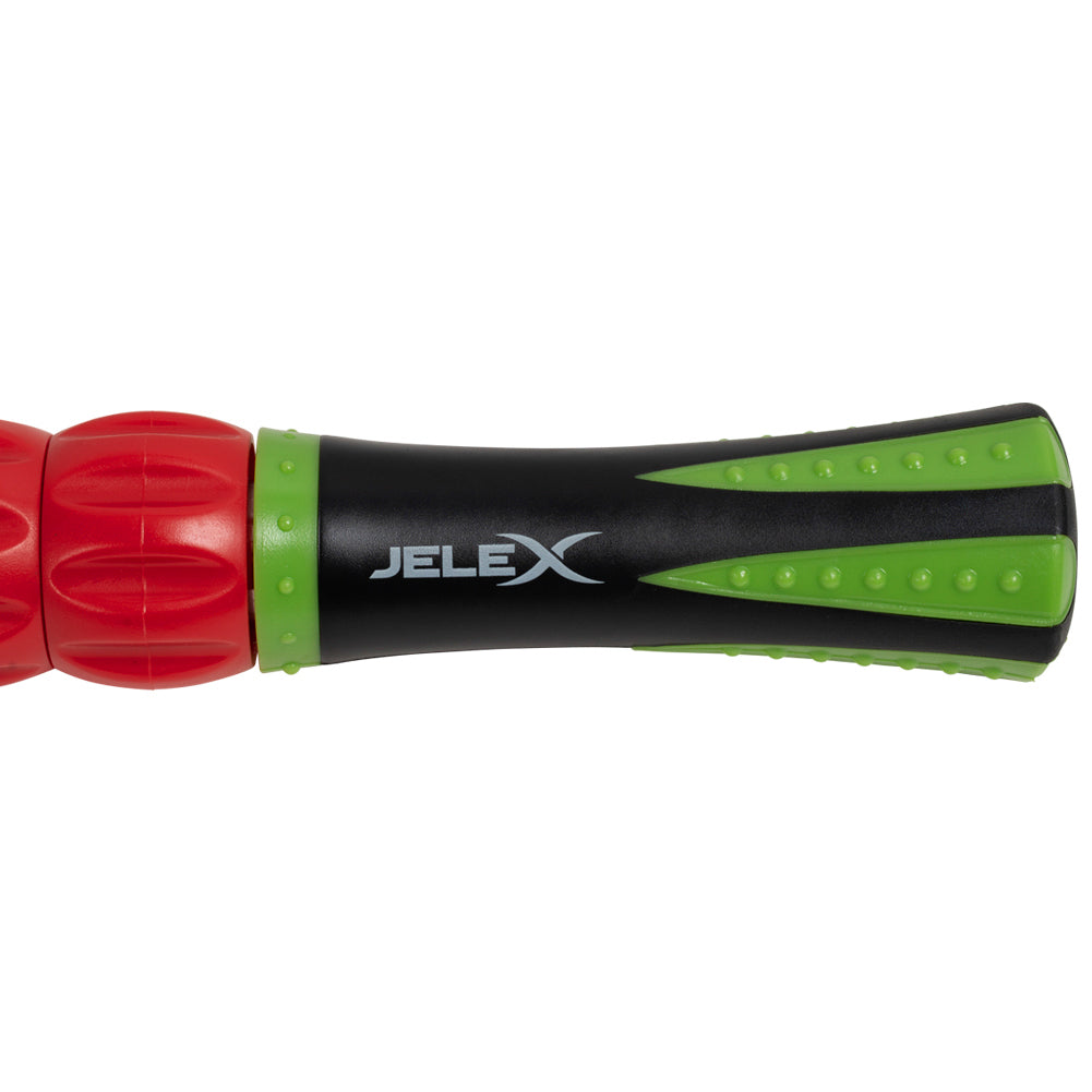 JELEX Easy Up Rodillo de masaje con bolas de masaje giratorias negro rojo
