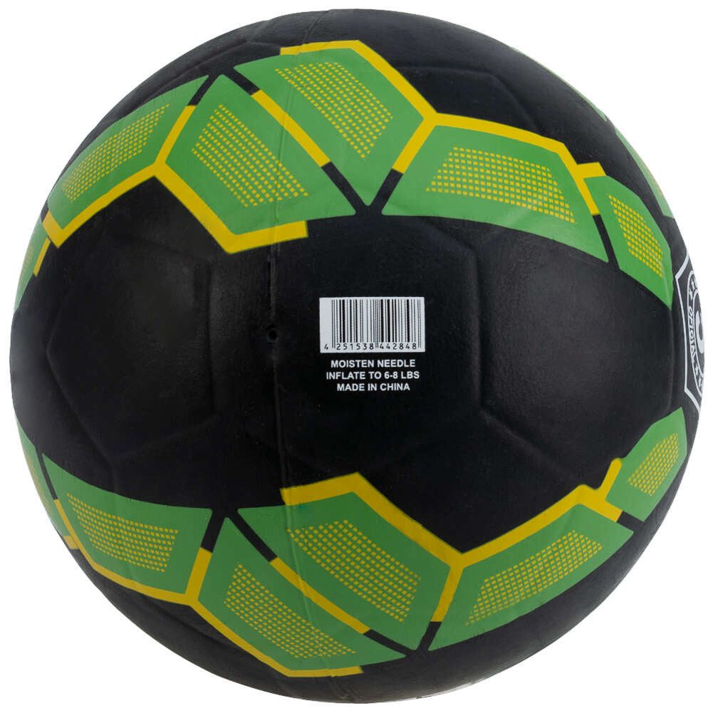 JELEX Bolzplatzheld BalÃ³n de fÃºtbol de goma negro-verde