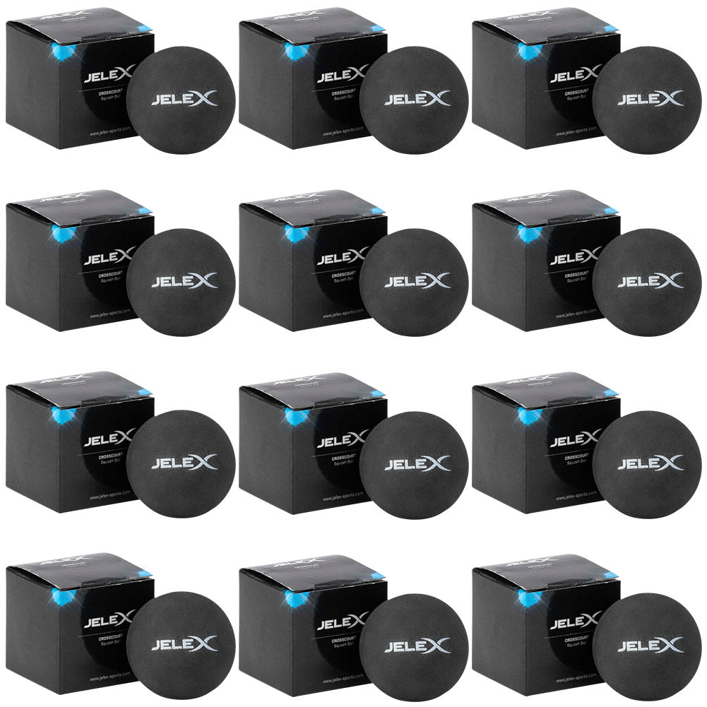 JELEX Crosscourt Pelotas de squash Set de 12