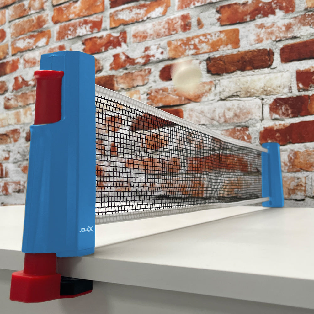 JELEX Roll Up Red de tenis de mesa retrÃ¡ctil azul