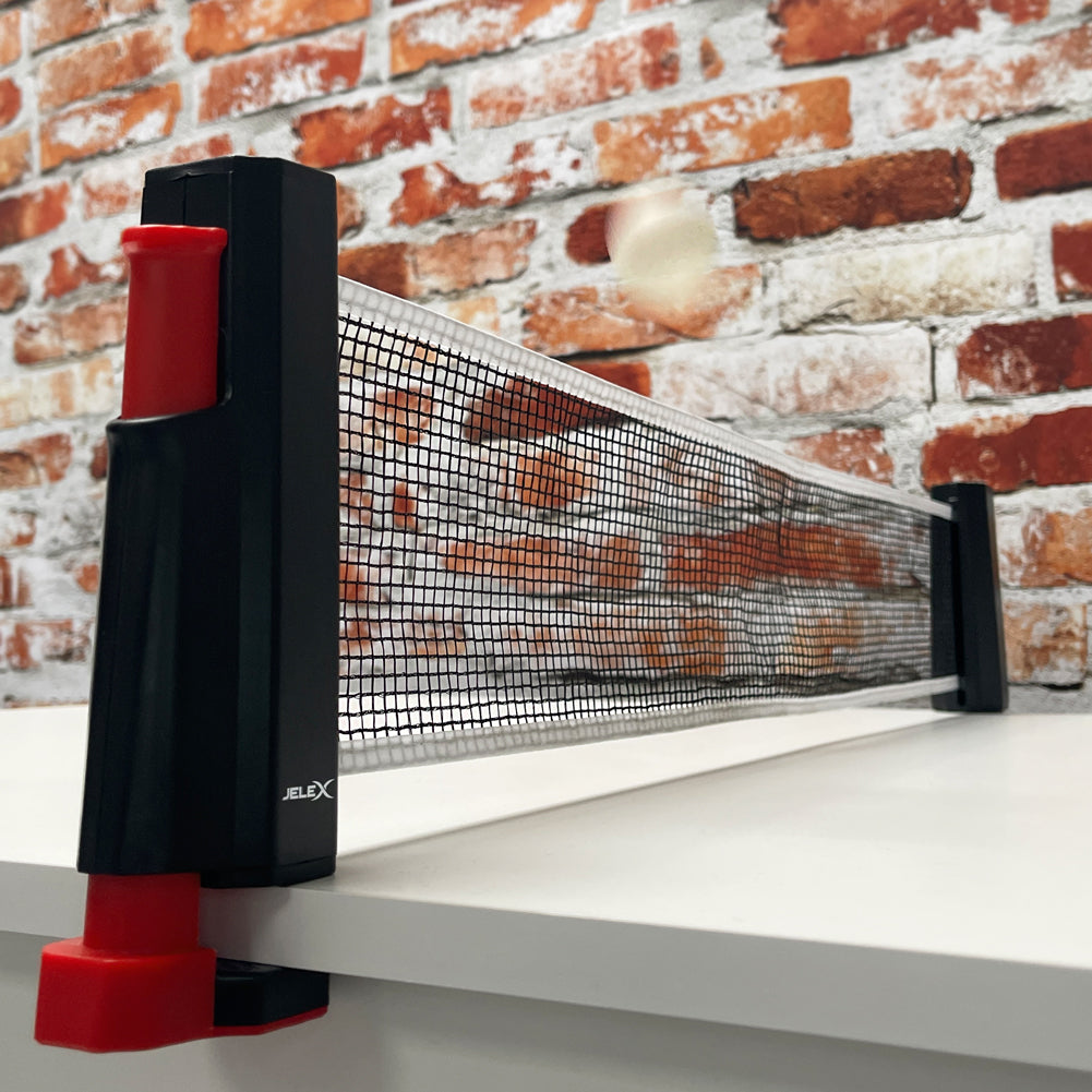 JELEX Roll Up Red de tenis de mesa retrÃ¡ctil negro