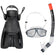JELEX Deepsea Set de buceo con aletas negro – 39-43