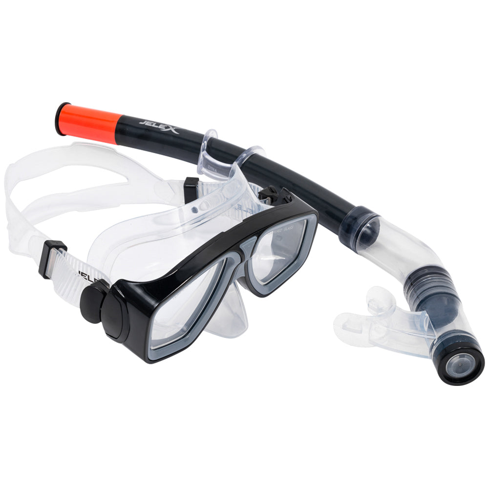 JELEX Deepsea Set de buceo con aletas negro
