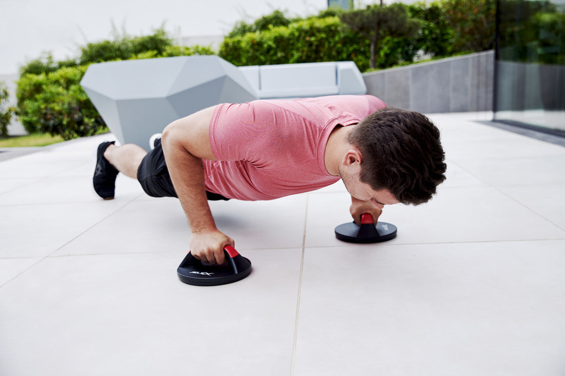 JELEX Pump Machine Agarres para flexiones rojo