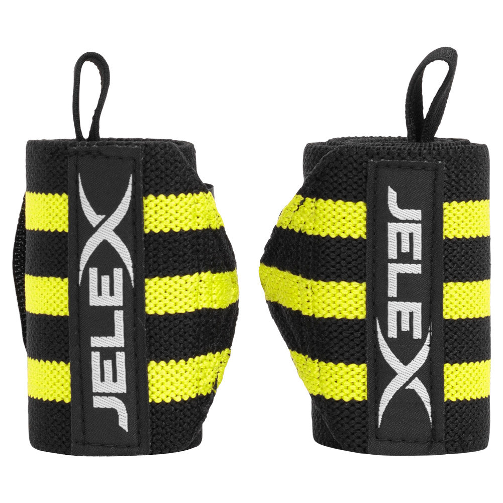 JELEX Strong MuÃ±equeras de fitness negro-amarillo