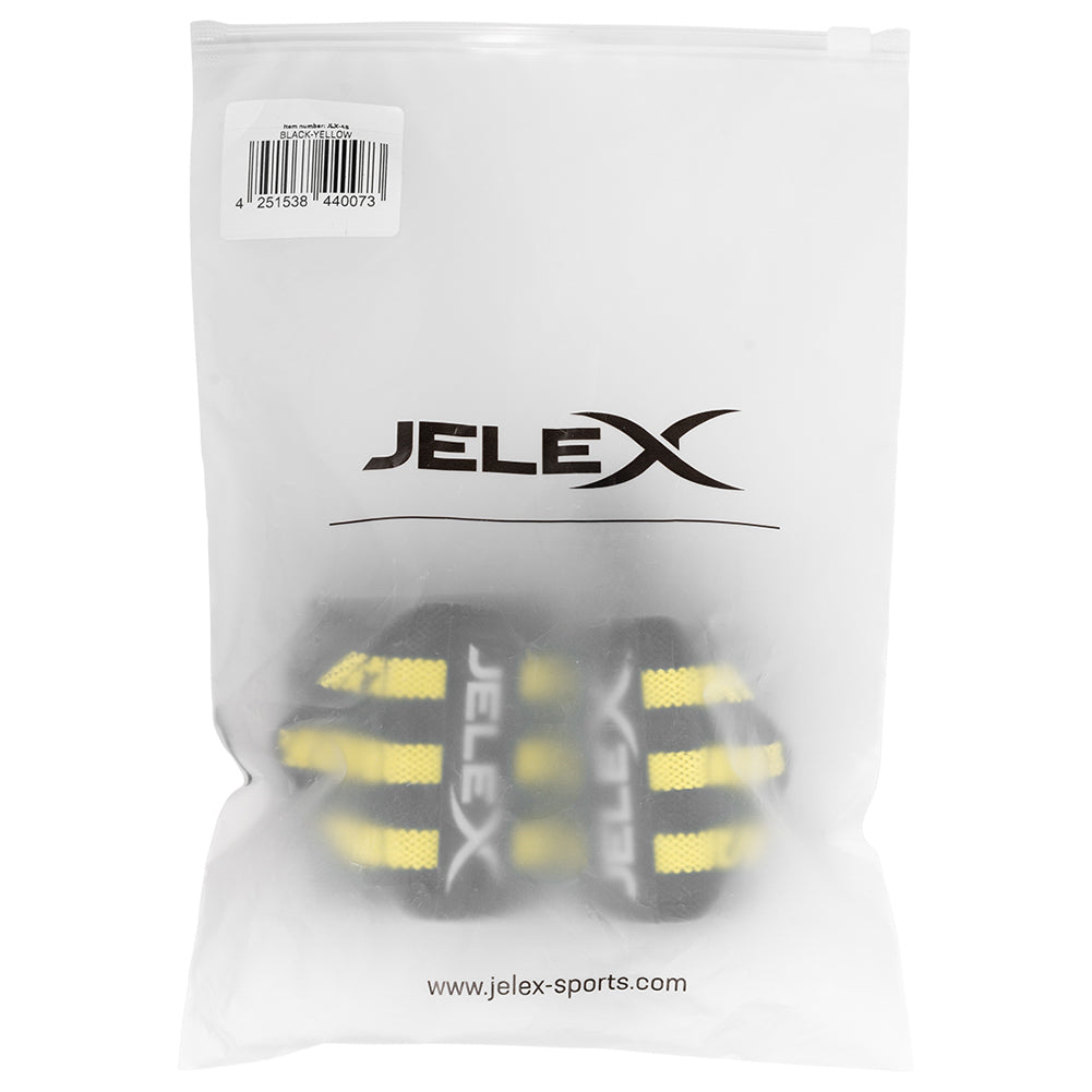 JELEX Strong MuÃ±equeras de fitness negro-amarillo