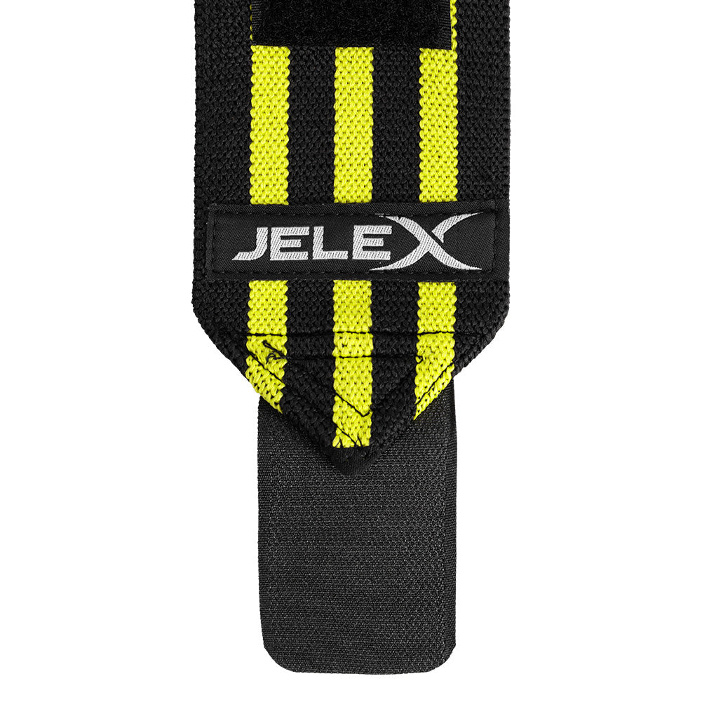 JELEX Strong MuÃ±equeras de fitness negro-amarillo