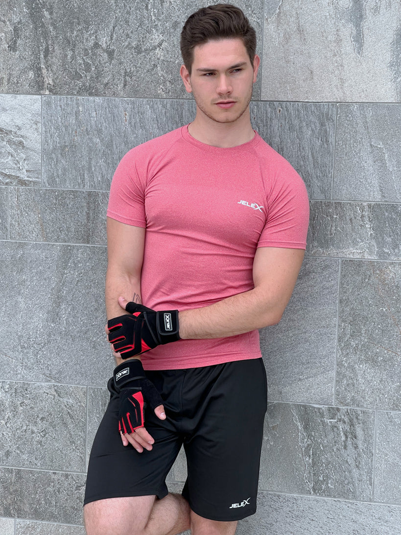 JELEX Power Premium Guantes de entrenamiento acolchados negro-rojo