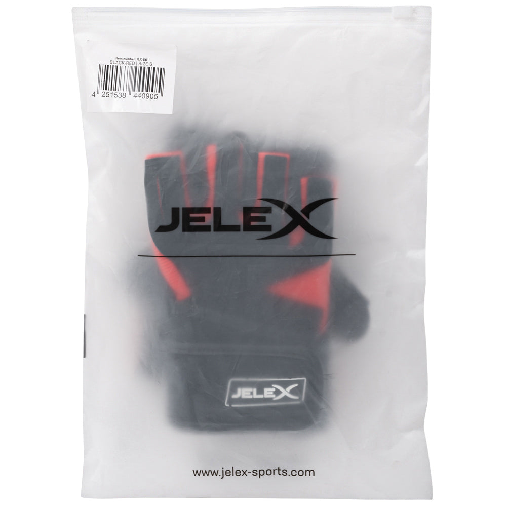 JELEX Power Premium Guantes de entrenamiento acolchados negro-rojo