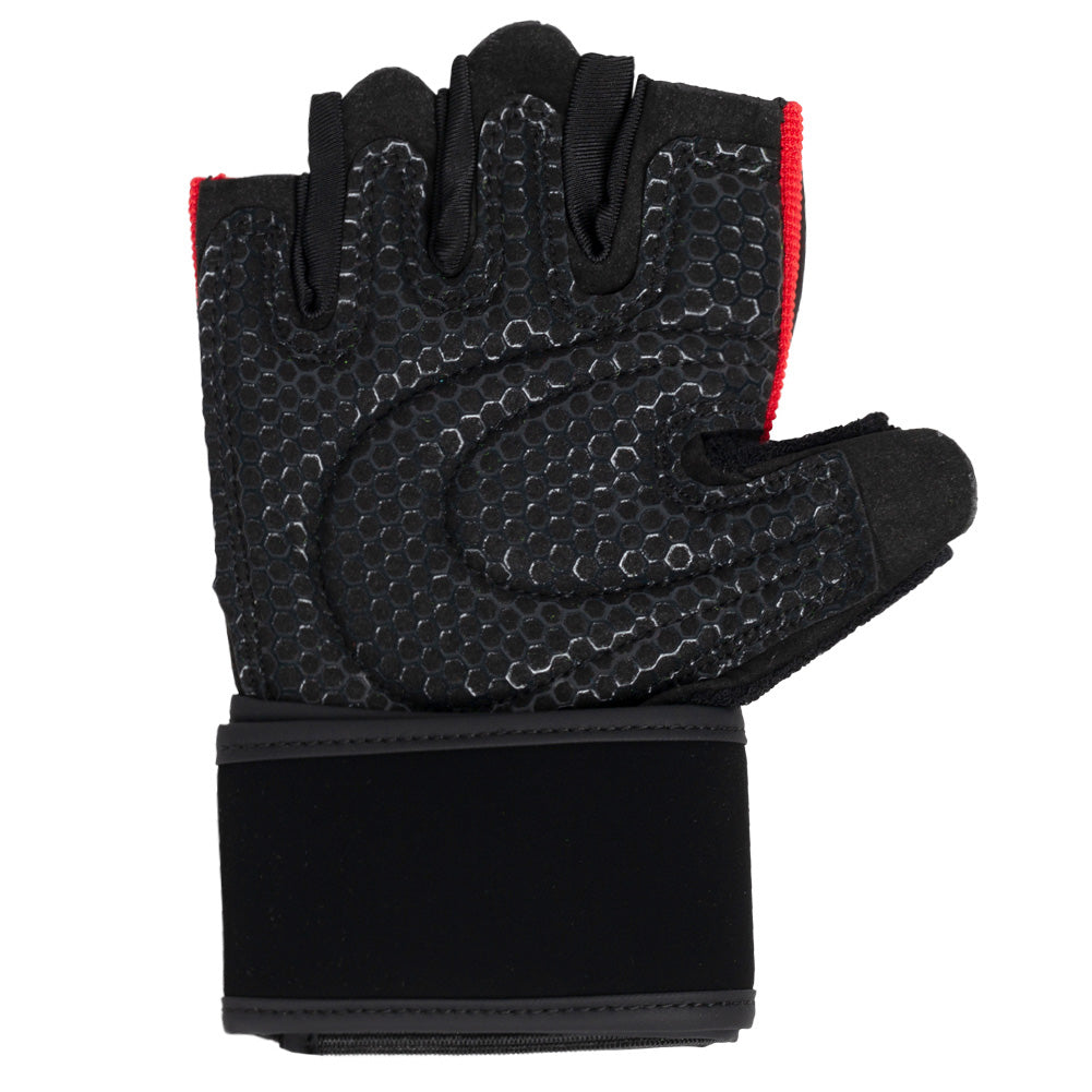 JELEX Power Premium Guantes de entrenamiento acolchados negro-rojo