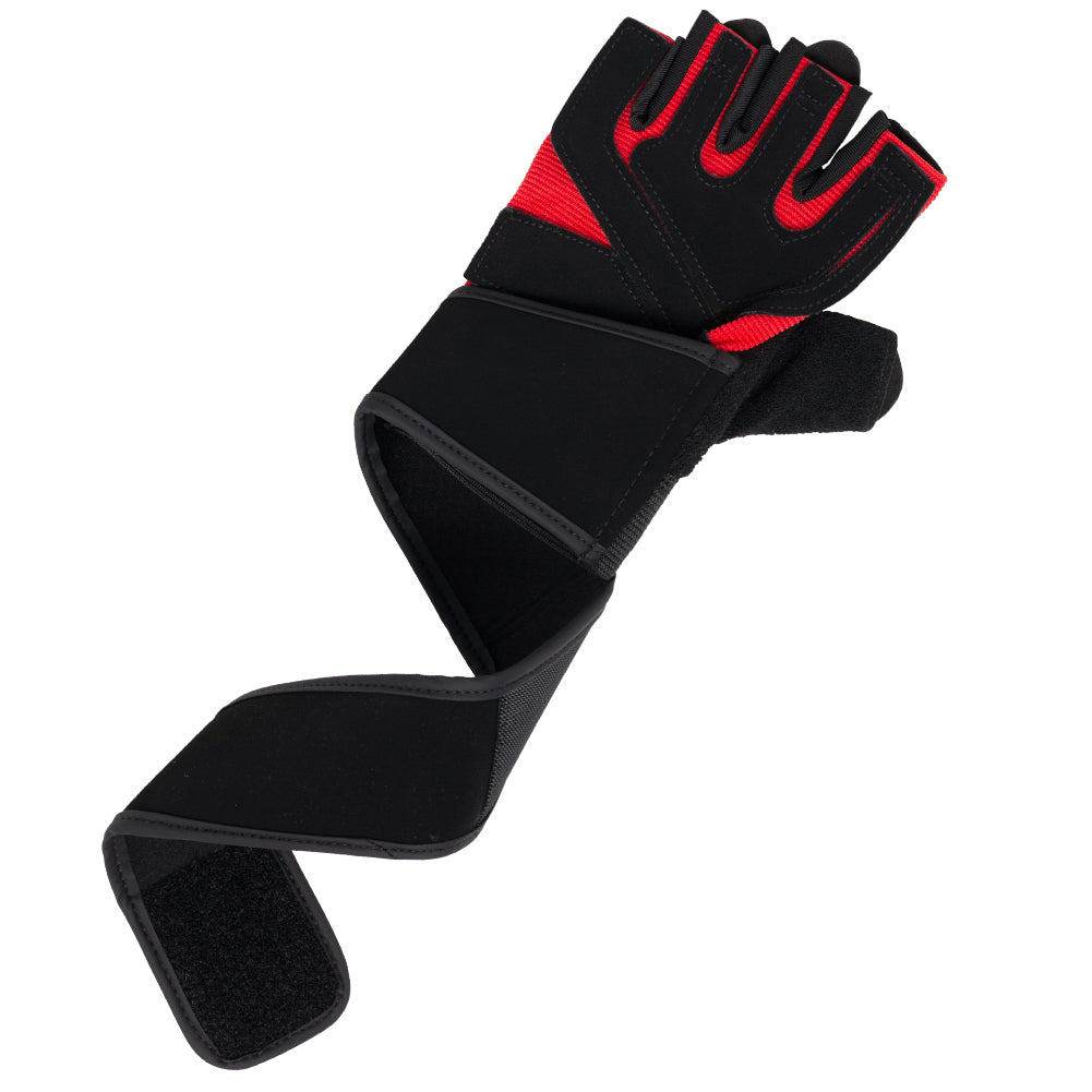 JELEX Power Premium Guantes de entrenamiento acolchados negro-rojo