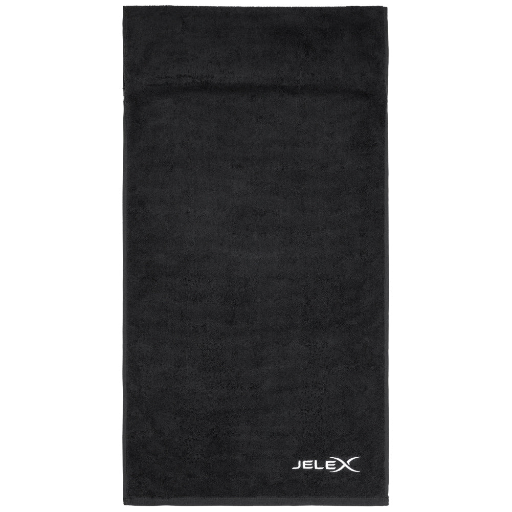JELEX "100FIT" Toalla de fitness con bolsillo negro