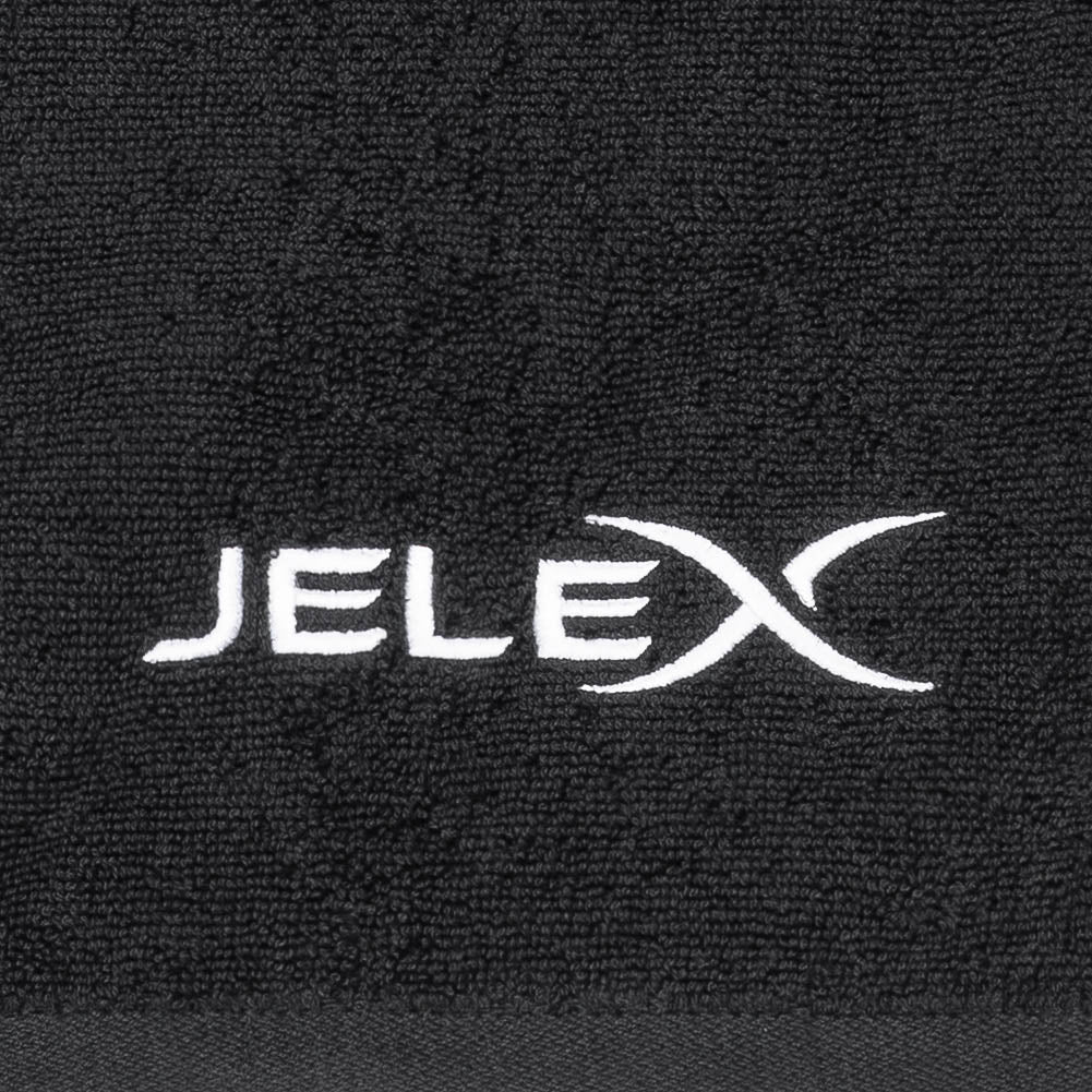 JELEX "100FIT" Toalla de fitness con bolsillo negro