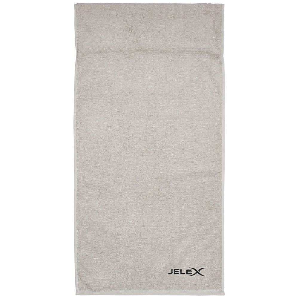 JELEX "100FIT" Toalla de fitness con bolsillo gris